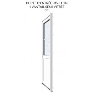 Porte d'entrée PVC 90x211cm